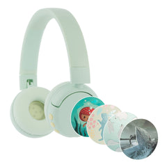 BUDDYPHONES POP Fun Bluetooth Wireless Headset - Ocean Green