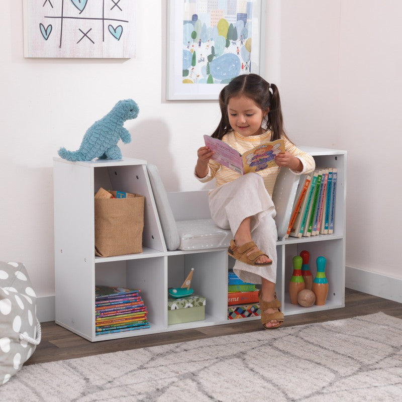 Kidkraft Bookcase with Reading Nook - White