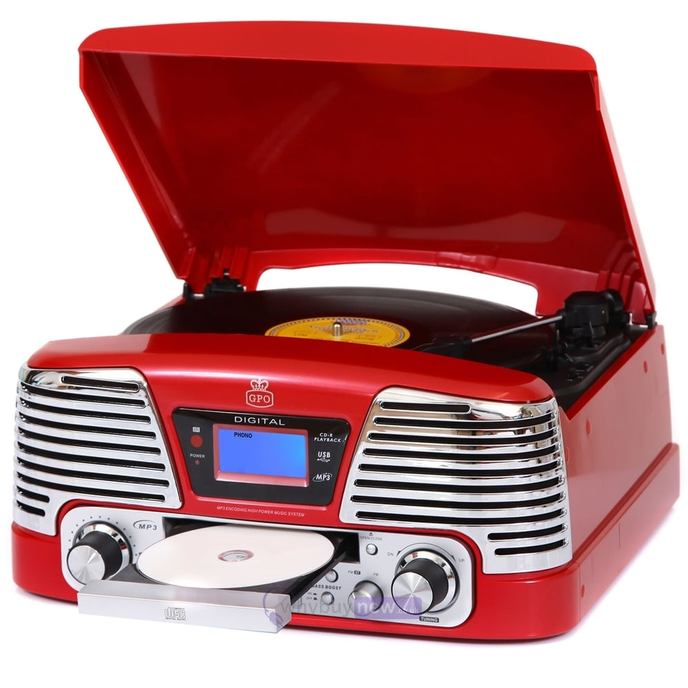 GPO Memphis Record Player Red