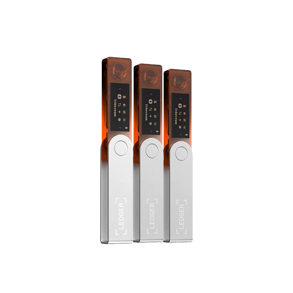 LEDGER FAMILY PACK 3x Ledger Nano X Crypto Hardware Wallets - Orange