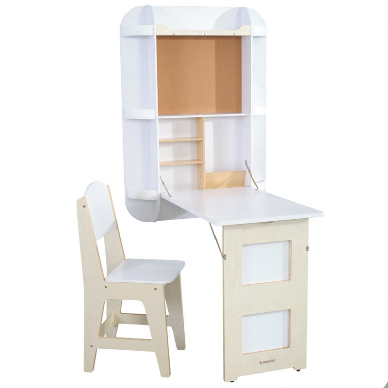 Arches Floating Wall Desk &amp; Chair - White