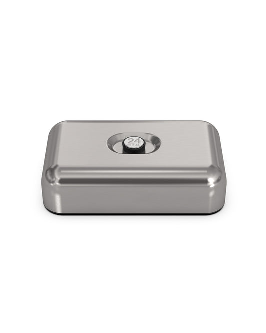 24BOTTLES Microwave & Dishwasher Safe Lunch Box - Brushed - Steel