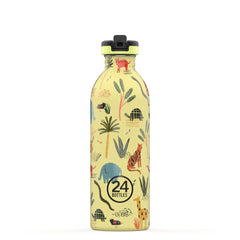 24BOTTLES Urban Bottle 500ml - Stone Jungle Friends - Yellow