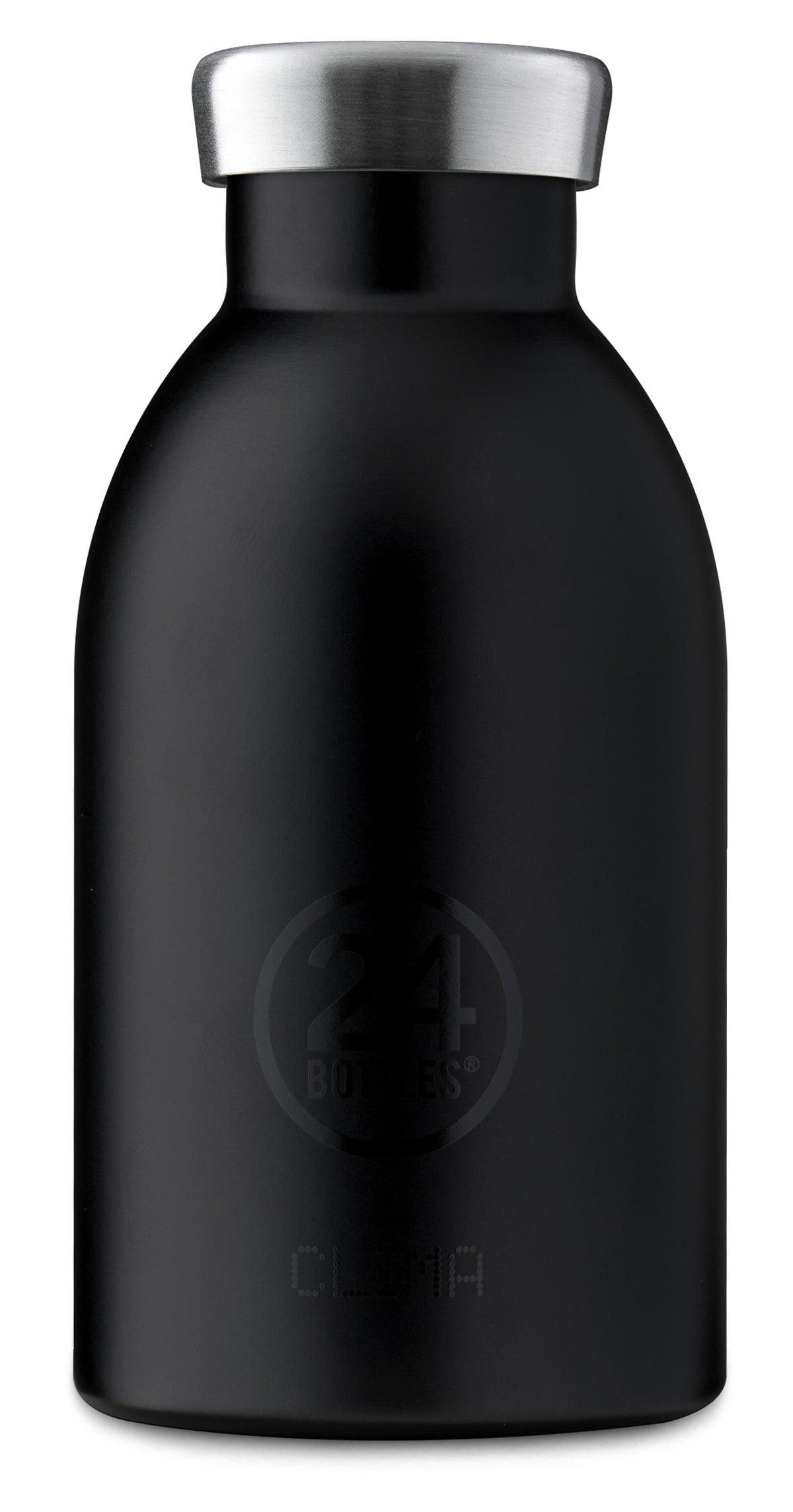 24BOTTLES Clima Double Walled Stainless Steel Water Bottle - 330ml - Stone Tuxedo Black