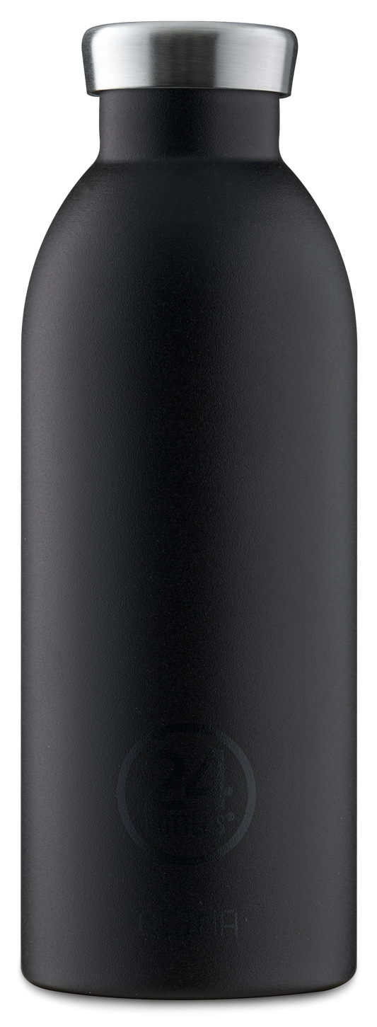 24BOTTLES Clima Double Walled Stainless Steel Water Bottle - 500ml - Stone Tuxedo Black