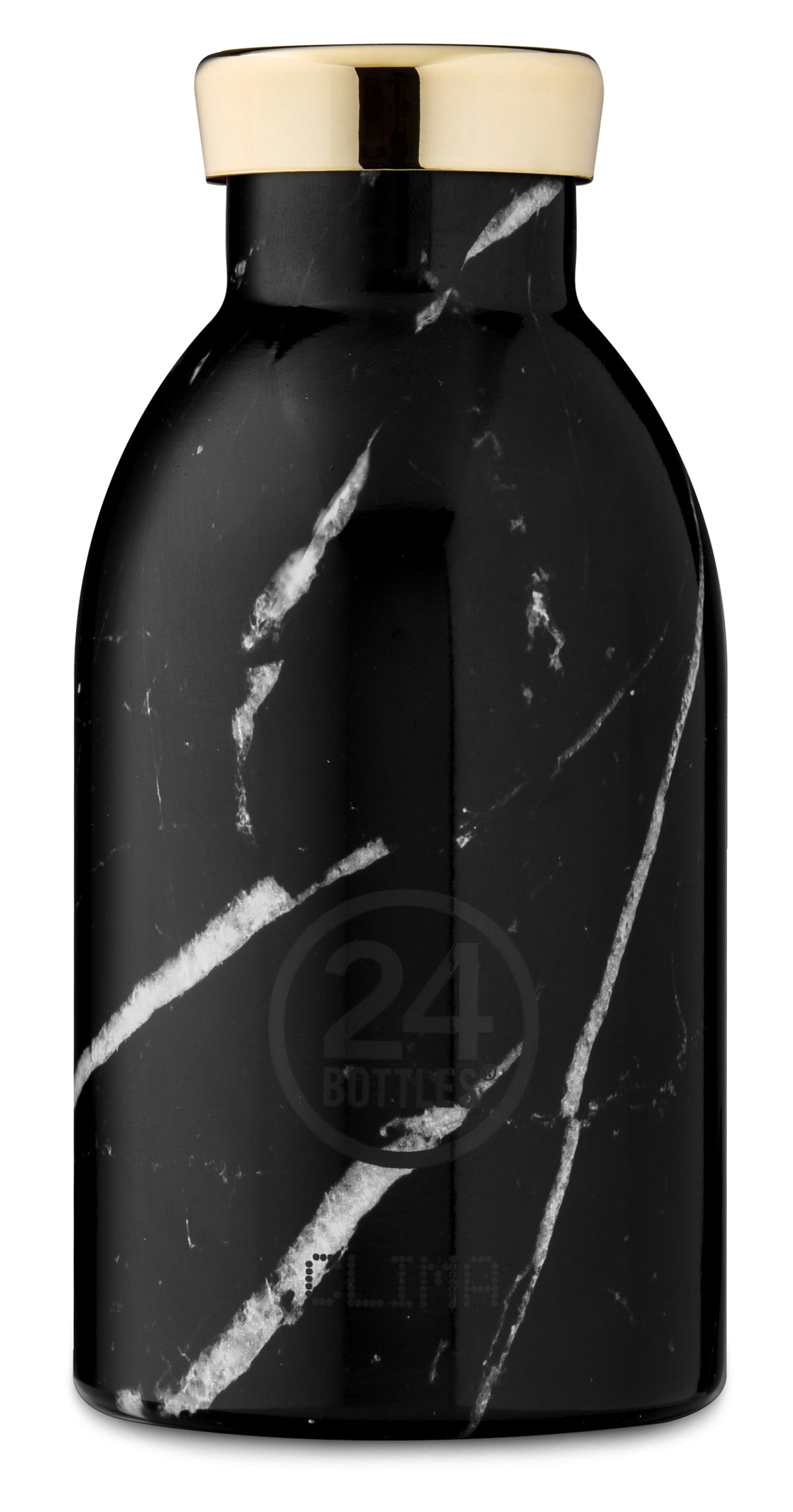 24BOTTLES Clima Double Walled Stainless Steel Water Bottle - 330ml - Marble Black