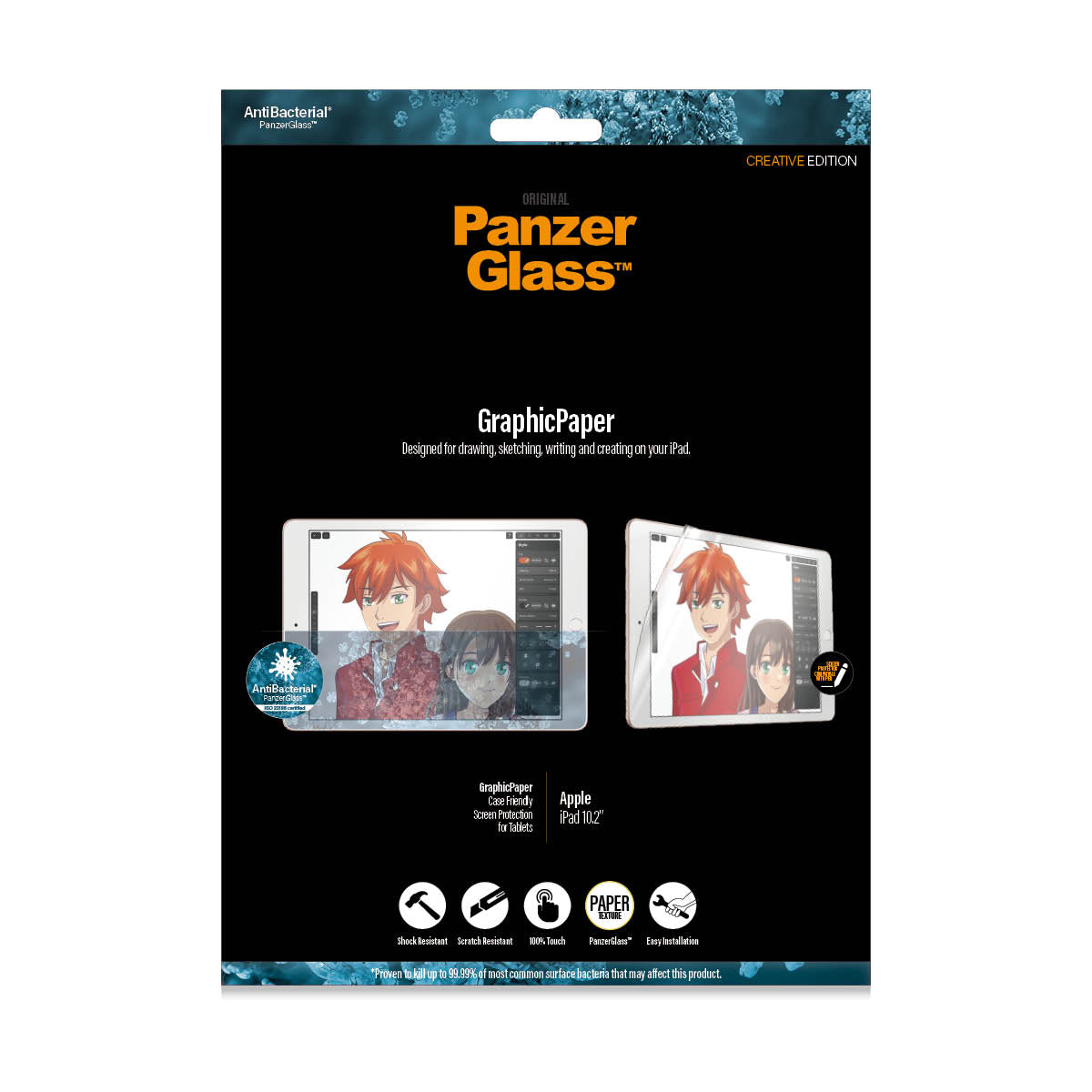 [OPEN BOX] PANZERGLASS iPad 10.2     GraphicPaper - Screen Protection for iPad 7th/8th Gen - Clear
