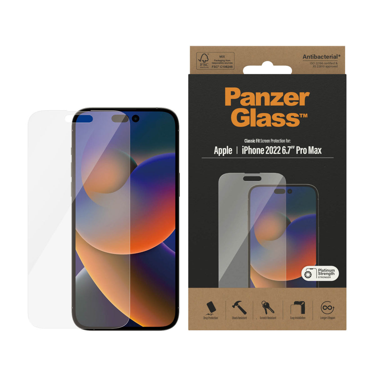 PANZERGLASS iPhone 14 Pro Max - Classic Fit Screen Protector - Clear