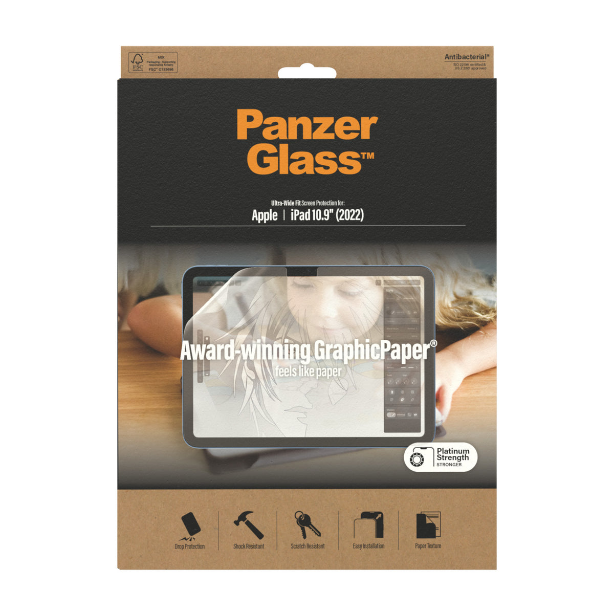 PANZERGLASS iPad 10.9&quot; 10th Gen (2022)  Graphic Paper Screen Protector - Clear