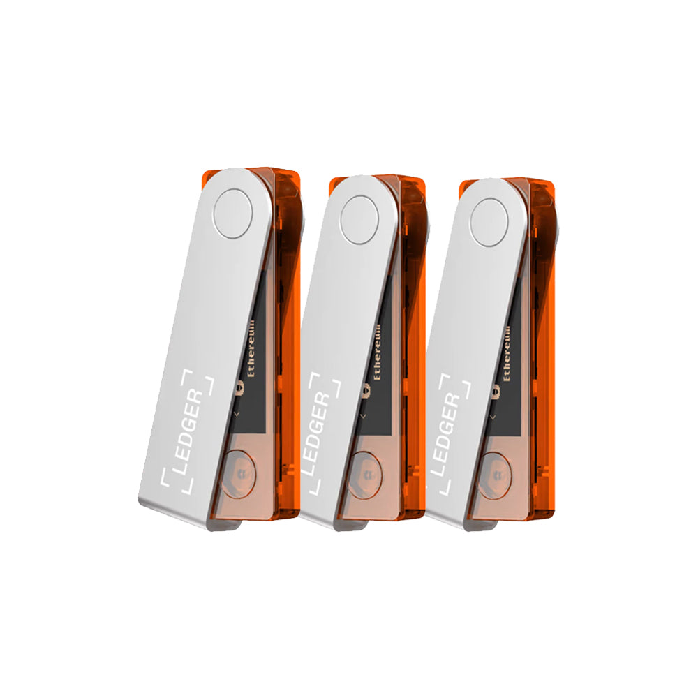 LEDGER FAMILY PACK 3x Ledger Nano X Crypto Hardware Wallets - Orange