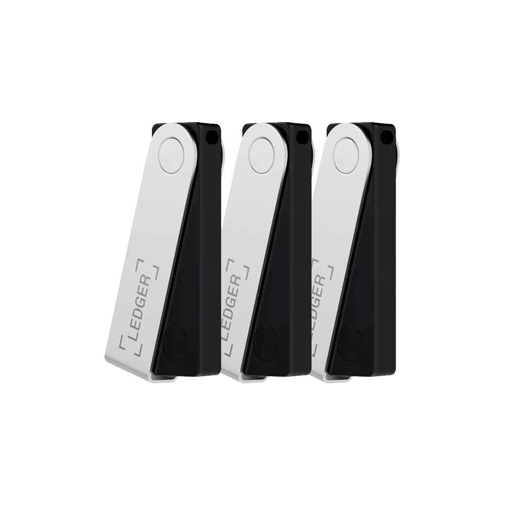 LEDGER FAMILY PACK 3x Ledger Nano X Crypto Hardware Wallets - Black