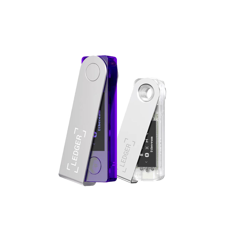 LEDGER BACKUP PACK Nano S Plus + Nano X - Crypto Hardware Wallets - Purple &amp; Clear