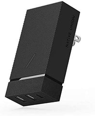 NATIVE UNION Smart Hub Wall Charger with 3-Ports PD (2x USB-A + 1 USB-C) 45W and International Adapter - Slate
