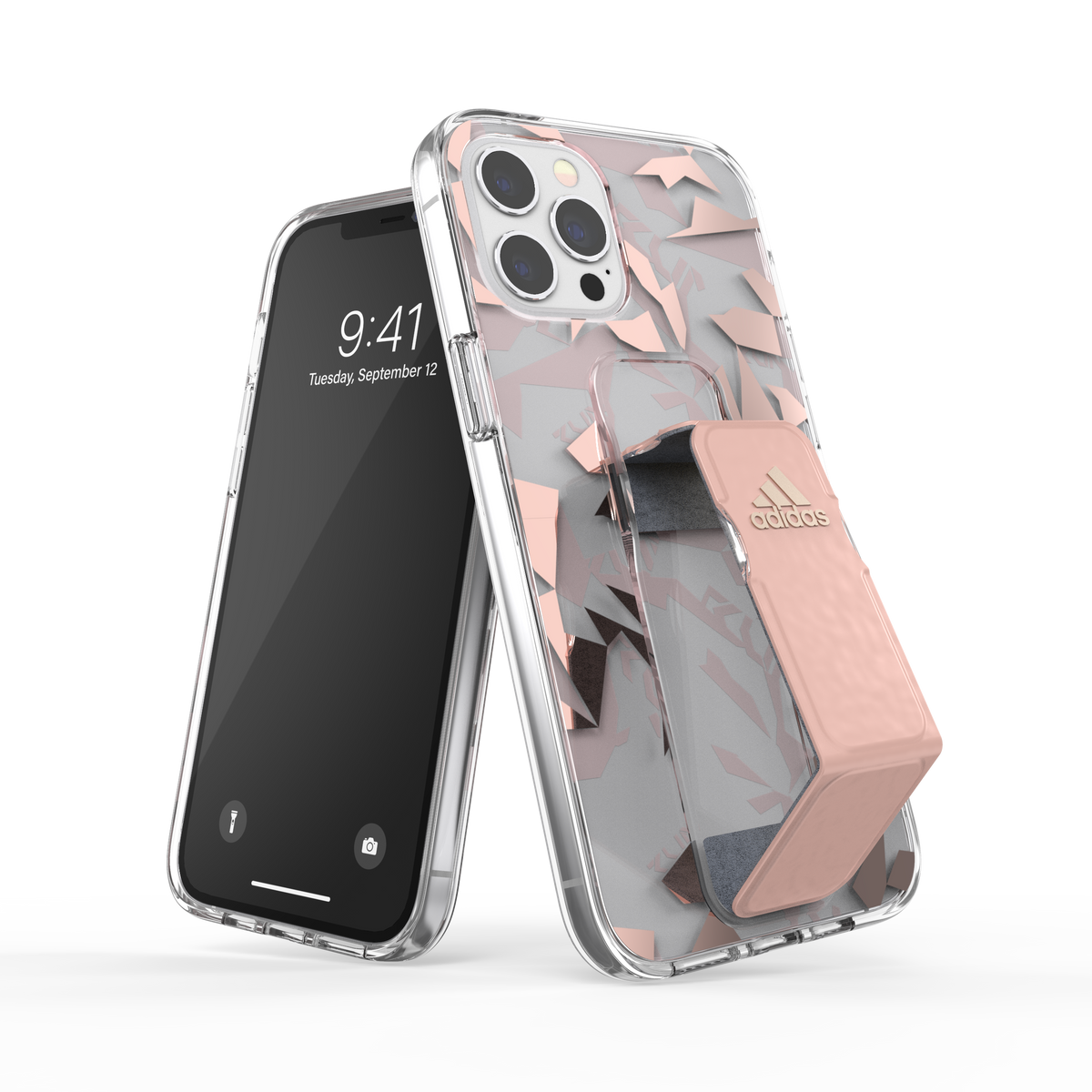 [OPEN BOX] ADIDAS iPhone 12 Pro Max - Grip Clear Case - Pink Tint