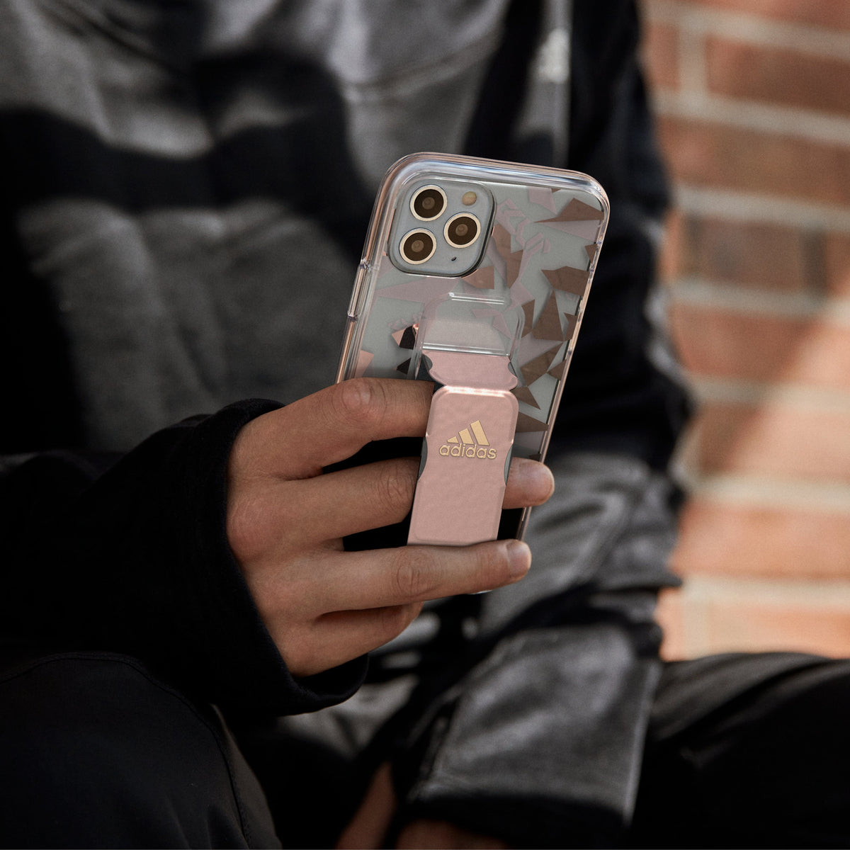 [OPEN BOX] ADIDAS iPhone 12 Pro Max - Grip Clear Case - Pink Tint