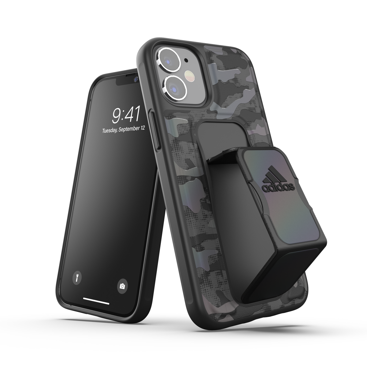 [OPEN BOX] ADIDAS iPhone 12 Mini - Grip Clear Case - Black