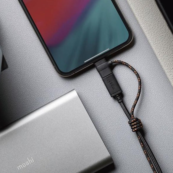 [OPEN BOX] MOSHI 3-in-1 Universal Charging Cable - Metro Black