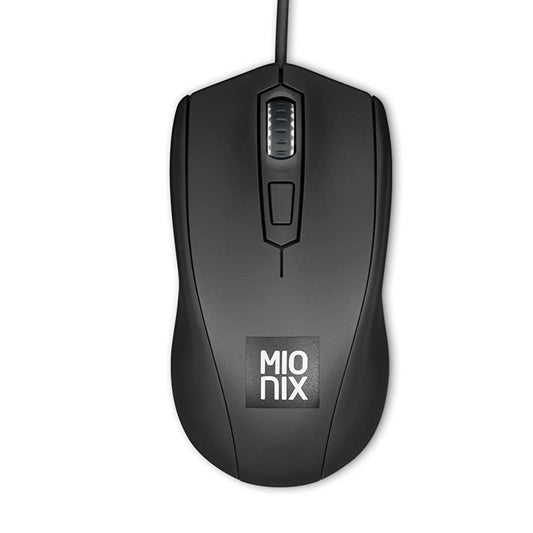 فأرة الألعاب البصرية MIONIX Avior السوداء ثنائية الاستخدام، سوداء 