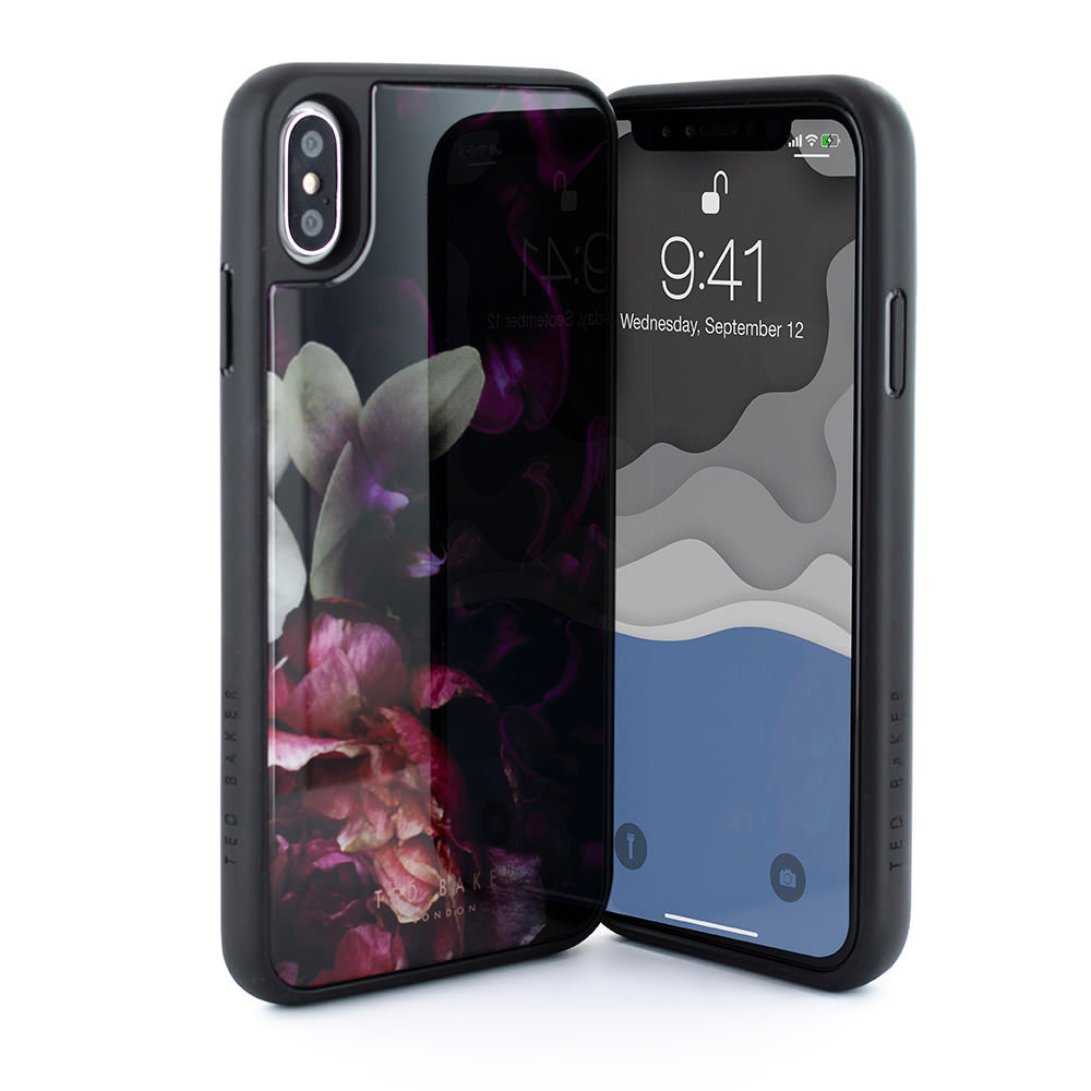 [OPEN BOX] TED BAKER Glass Inlay - Splendour Black For iPhone XS Max