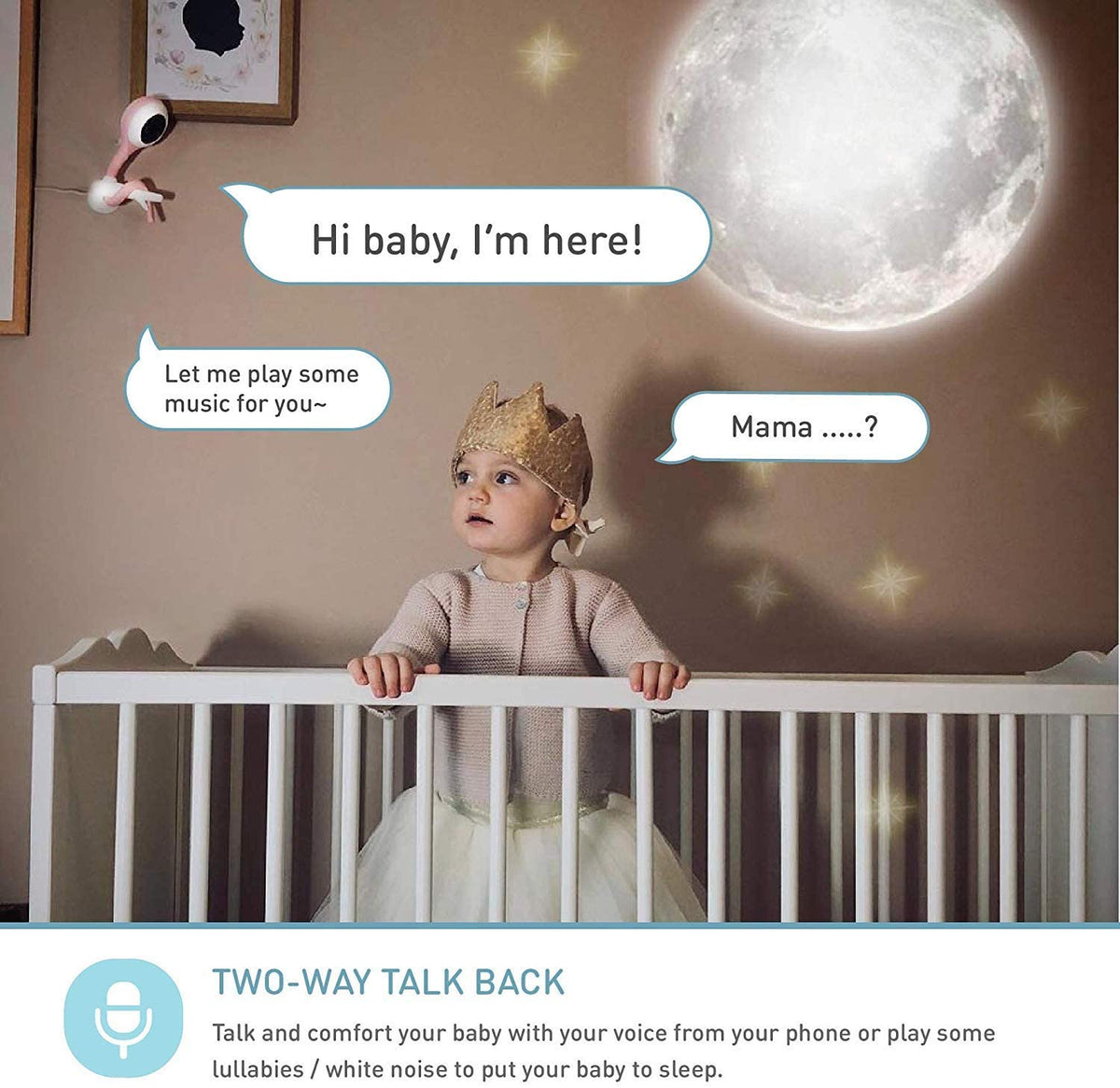 [OPEN BOX] LOLLIPOP HD WiFi Video Baby Monitor - Cotton Candy Pink