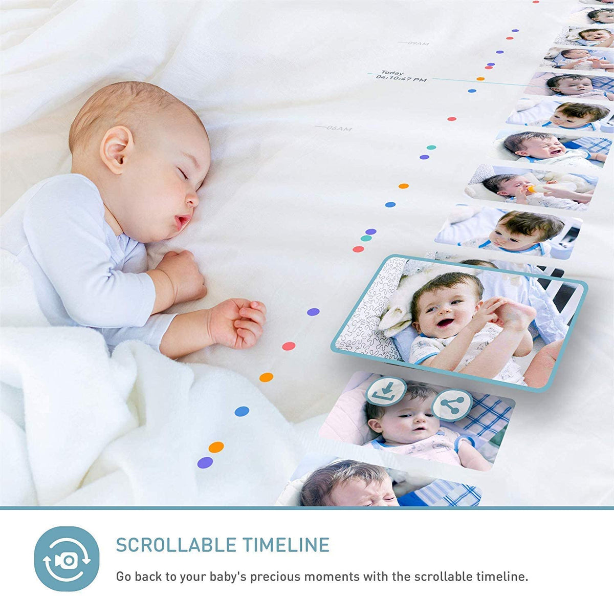 LOLLIPOP HD WiFi Video Baby Monitor - Accessories SET Exchangeable Outer 30cm - Cotton Candy