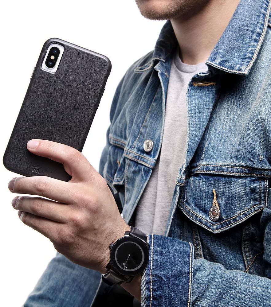 CASE-MATE Barely There Leather For iPhone XR - Black