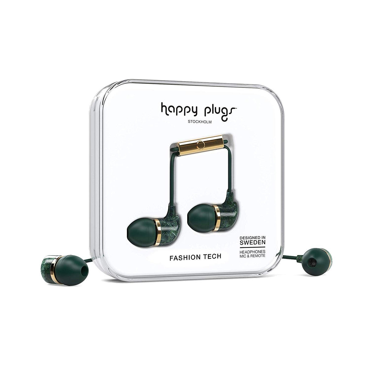 [OPEN BOX] HAPPY PLUGS Deluxe In-Ear Headphones Jade Green
