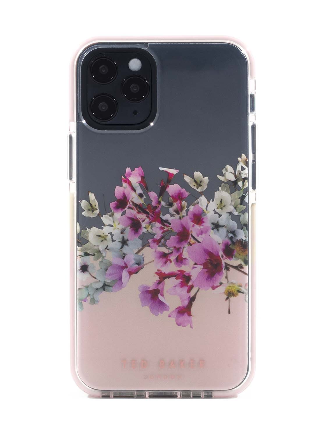 TED BAKER iPhone 12 Mini - Anti-Shock Floral Case - Jasmine Clear