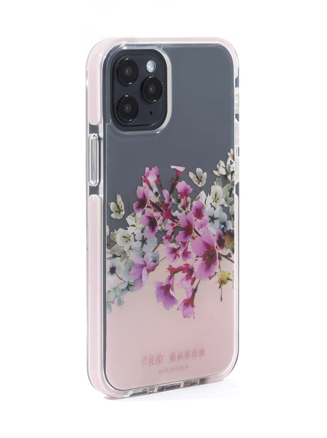 TED BAKER iPhone 12 Mini - Anti-Shock Floral Case - Jasmine Clear