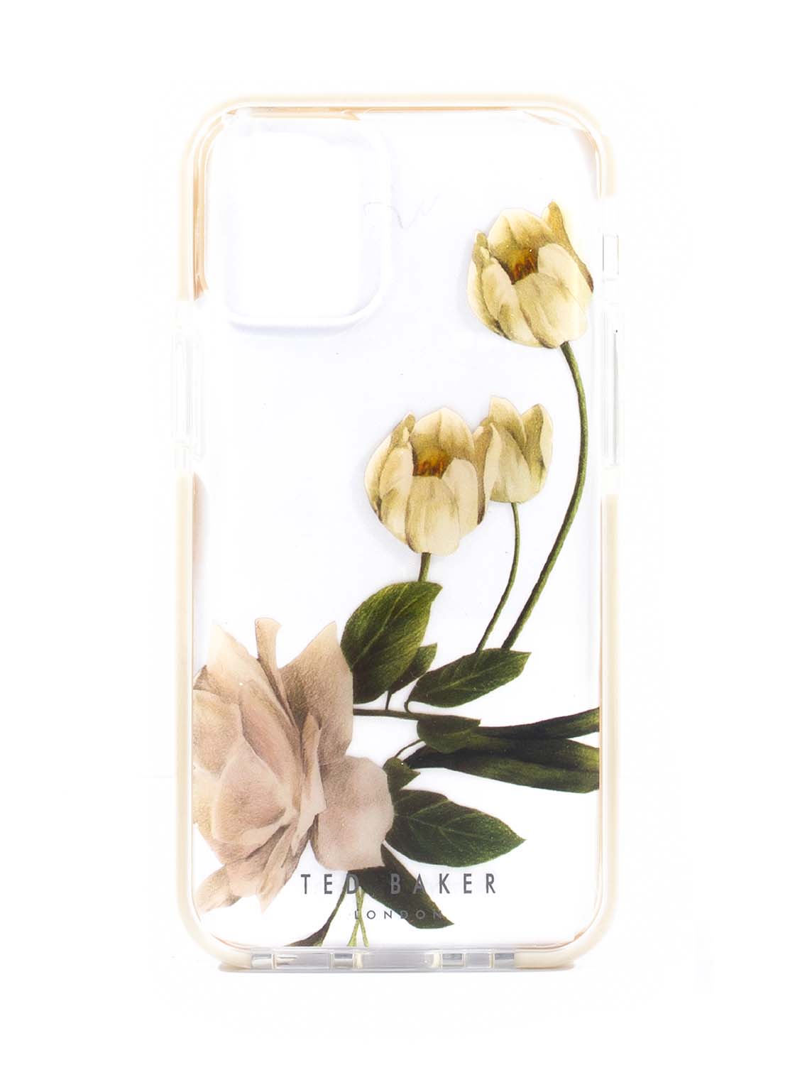 [OPEN BOX] TED BAKER iPhone 12 Mini - Anti-Shock Floral Case - ElderFlower Clear
