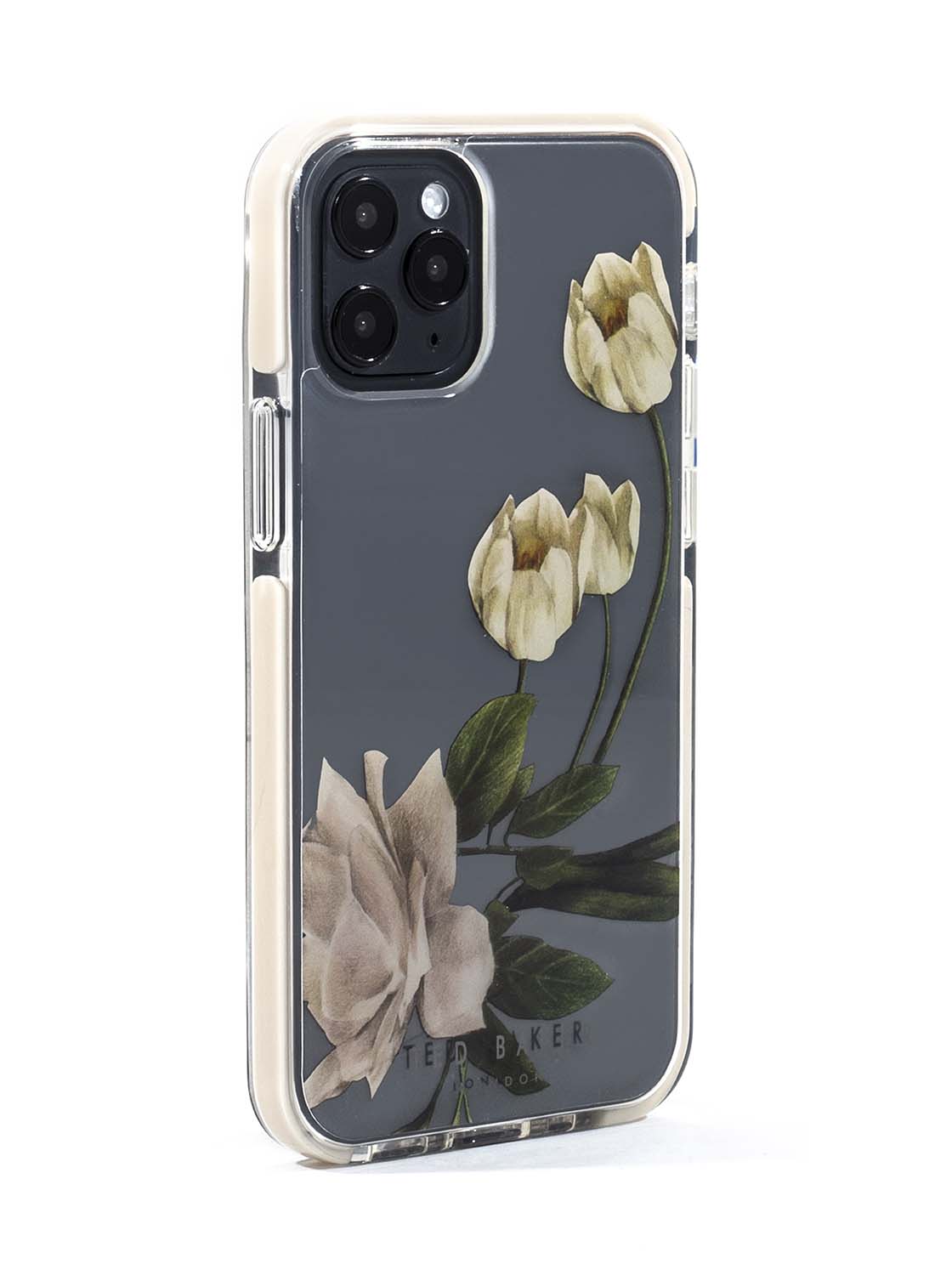 [OPEN BOX] TED BAKER iPhone 12 Mini - Anti-Shock Floral Case - ElderFlower Clear