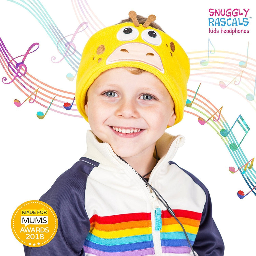 [OPEN BOX] SNUGGLY RASCALS Ultra-Comfortable  and  Size Adjustable Headphones for Kids - Giraffe