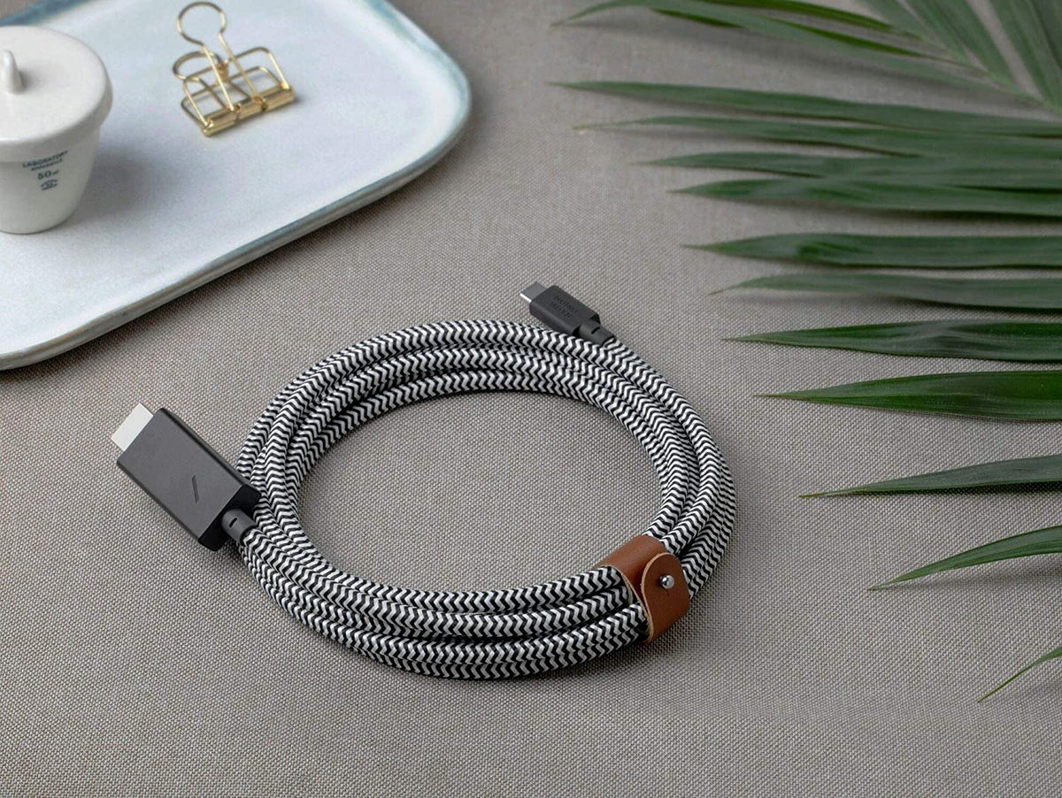 [OPEN BOX] NATIVE UNION Belt USB-C to HDMI Cable - 3M - Zebra