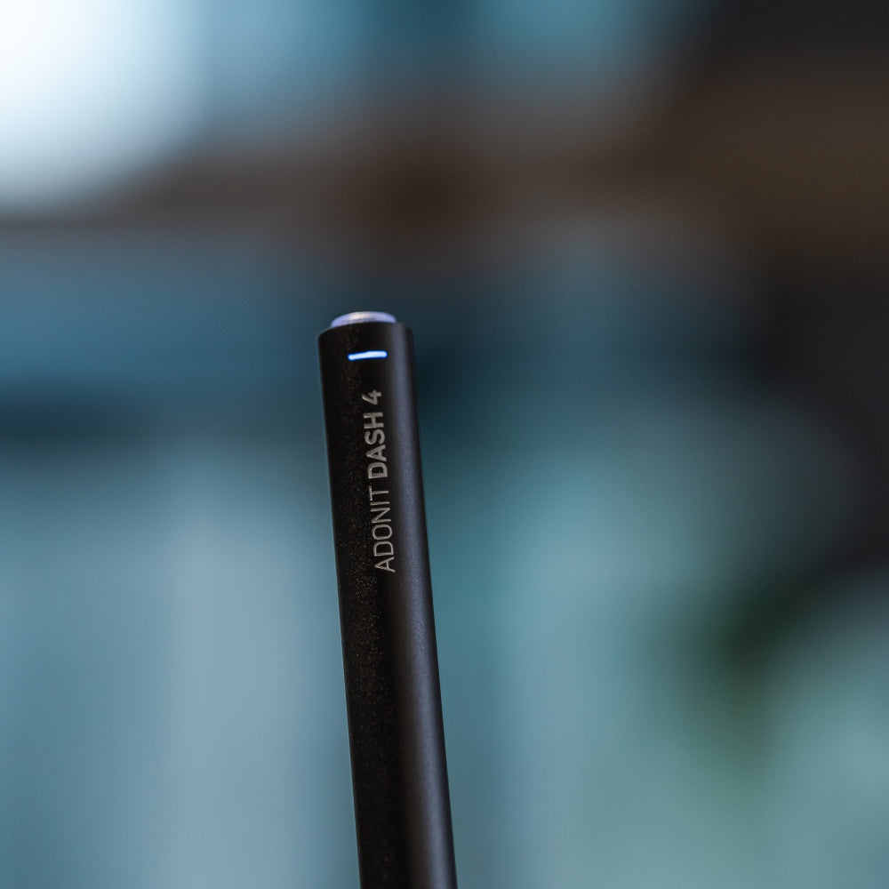 ADONIT Dash 4 True Universal Dual Stylus, Palm Rejection Pencil - Black