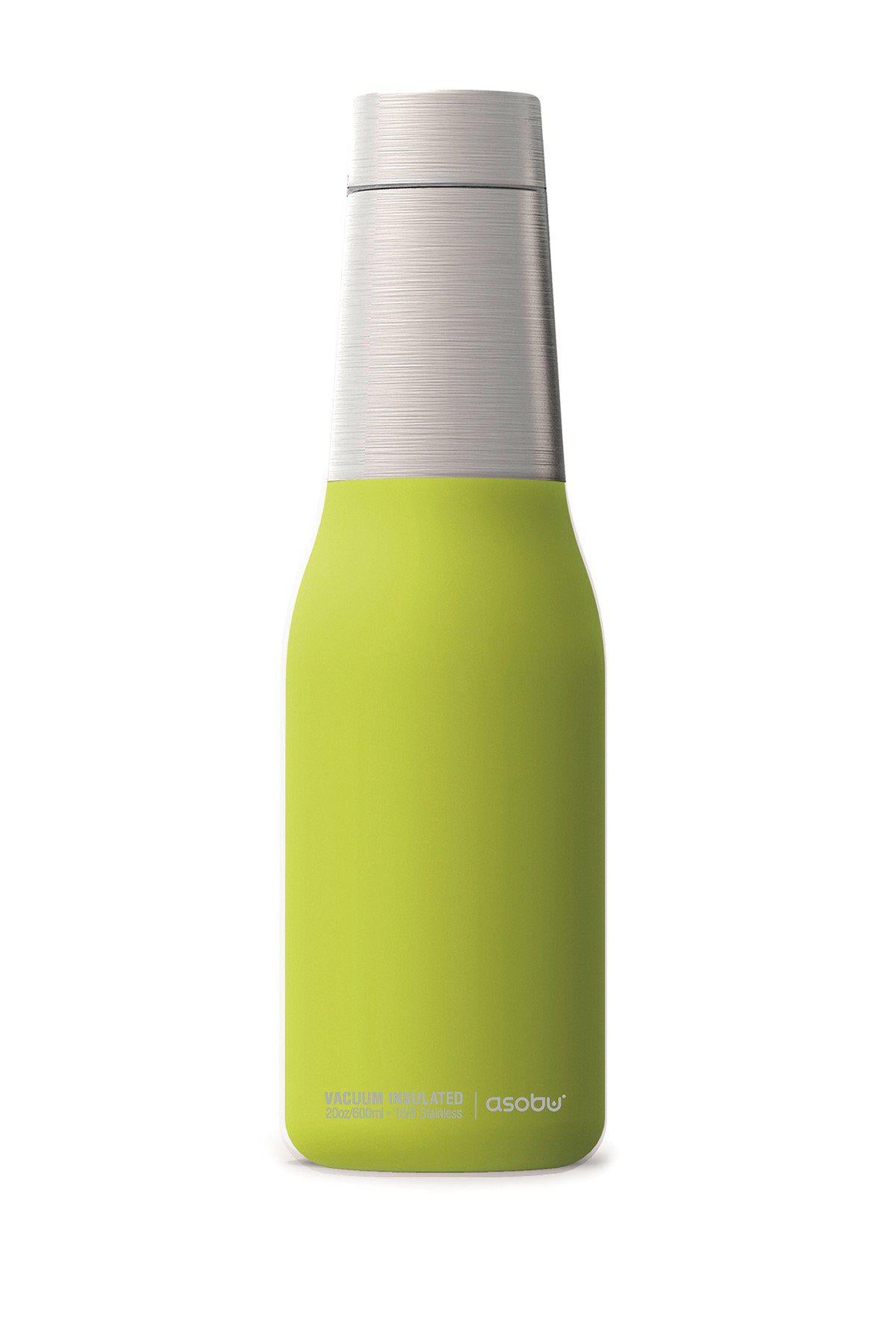ASOBU Oasis Vacuum Insulated Double Walled Water Bottle Lime 600 ml