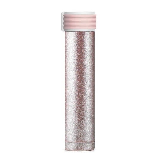 زجاجة مياه ASOBU Skinny Mini 8oz عصرية بجدار مزدوج من الفولاذ المقاوم للصدأ معزولة حرارياً بلون بيج 