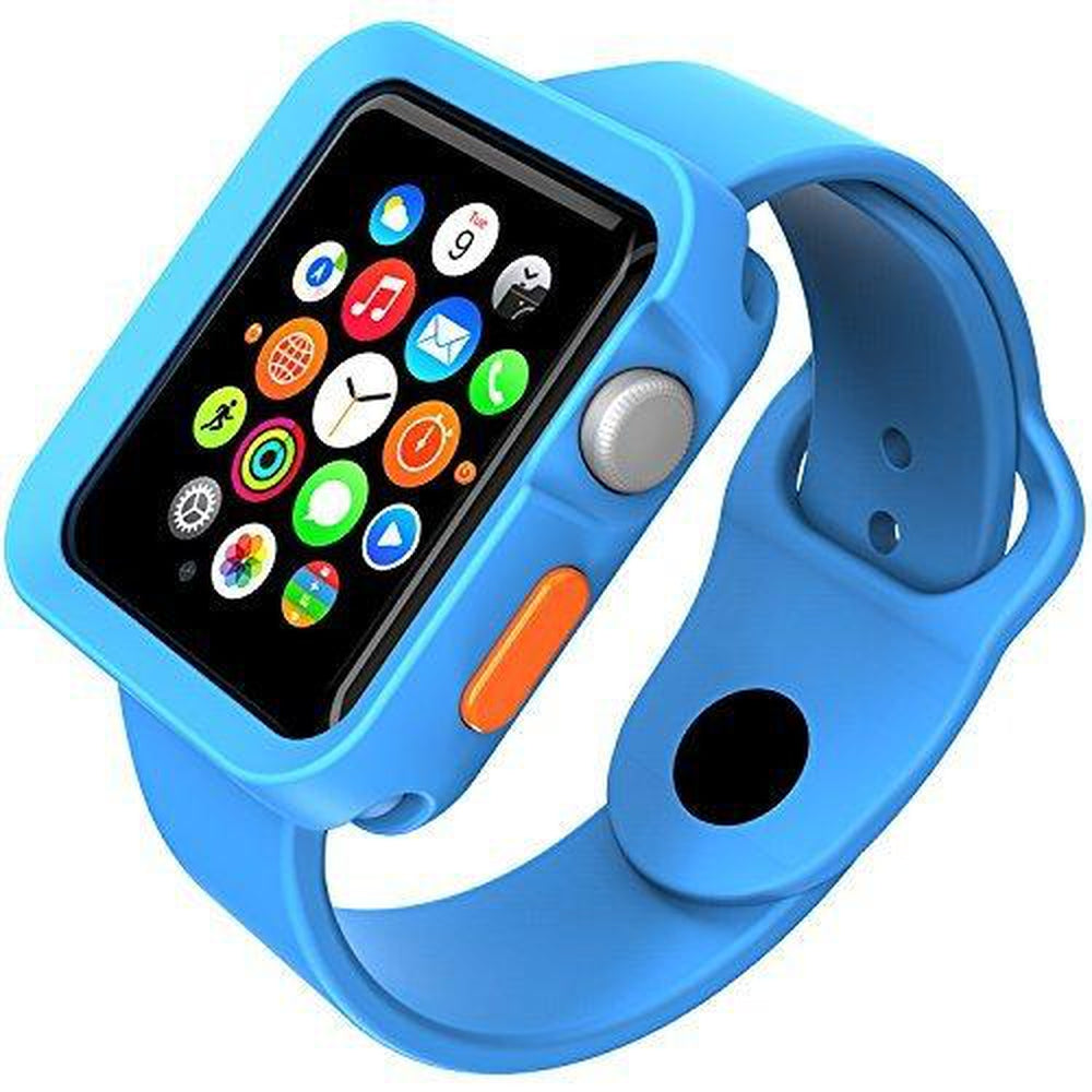 [OPEN BOX] SWITCH EASY TPU BUMPER FOR APPLE WATCH 38MM - BLUE (Apple Watch sold separately)