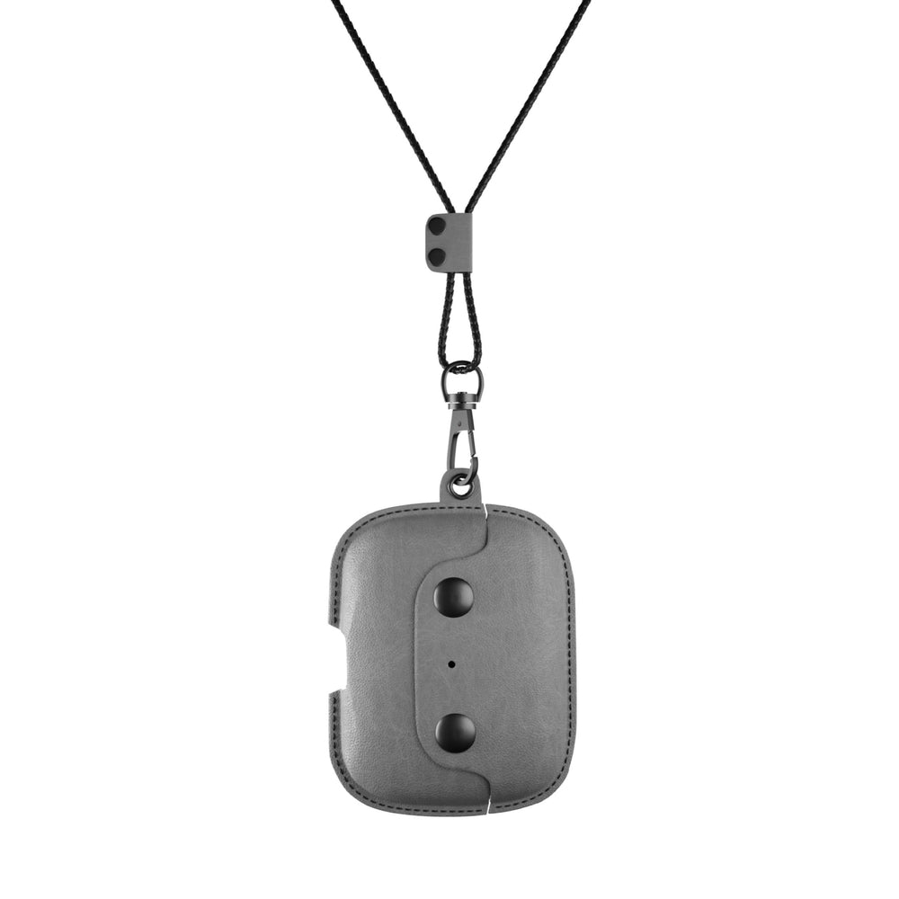 WOODCESSORIES AirPod Pro Leather Necklace - Stone Gray