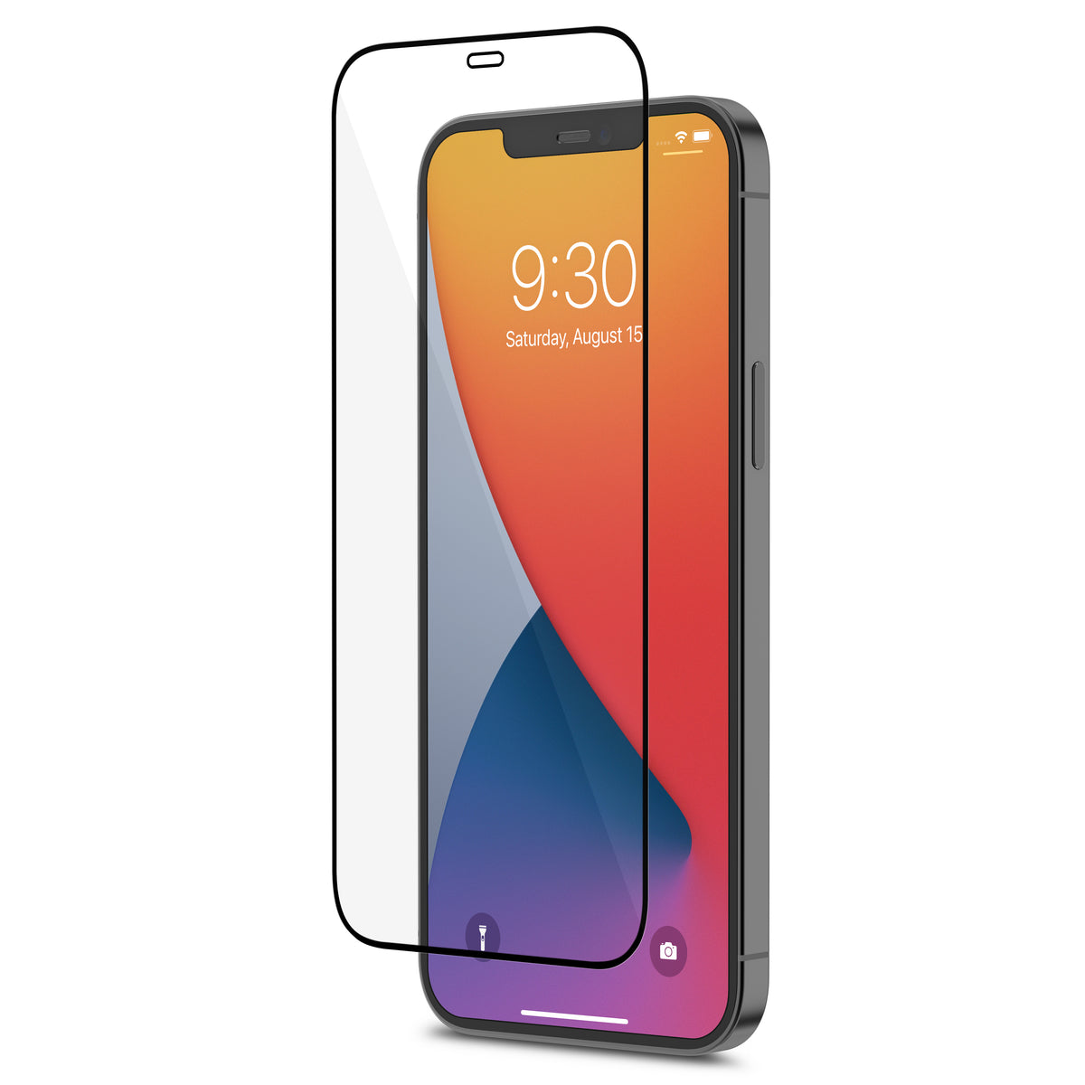 MOSHI iPhone 12 Pro Max - Airfoil Pro Anti-Shatter Screen Protector - Clear with Black Frame