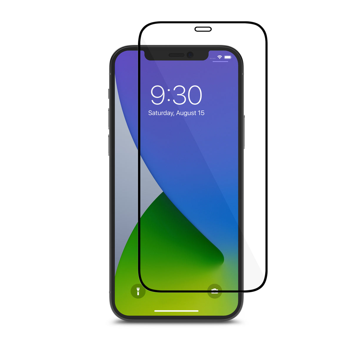 MOSHI iPhone 12/12 Pro - Airfoil Pro Anti-Shatter Screen Protector - Clear with Black Frame