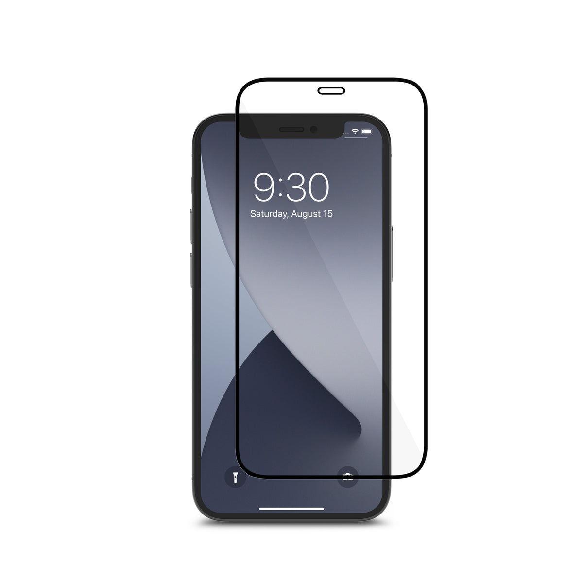 [OPEN BOX] MOSHI iPhone 12 Mini - Airfoil Pro Anti-Shatter Screen Protector - Clear with Black Frame
