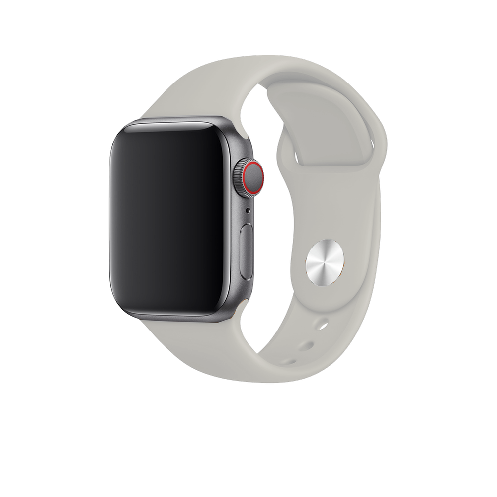BEHELLO Premium Apple Watch Series 1-8 &amp; SE 38/40mm Silicone Strap - Stone (Apple Watch sold separately)