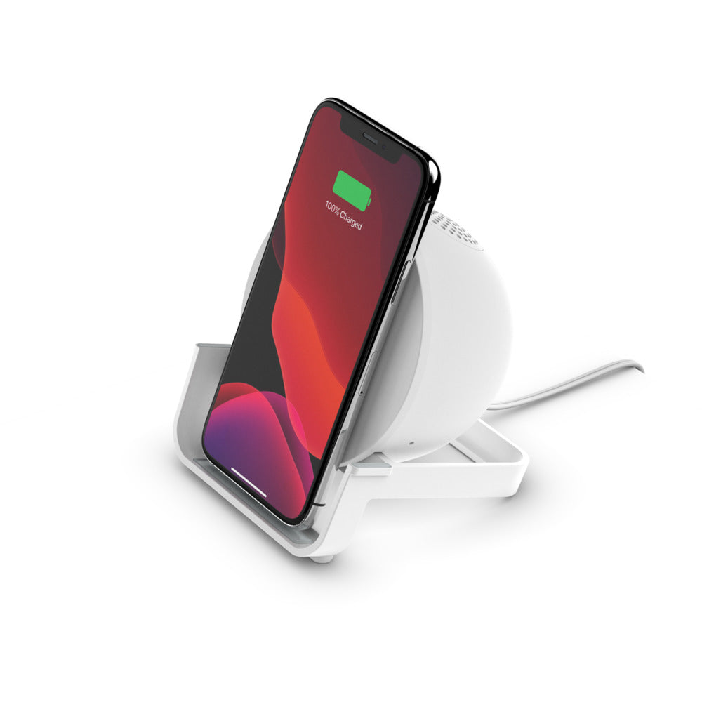 [OPEN BOX] BELKIN Boost Charge 10W Wireless Charging Stand with  Bluetooth Speaker - White