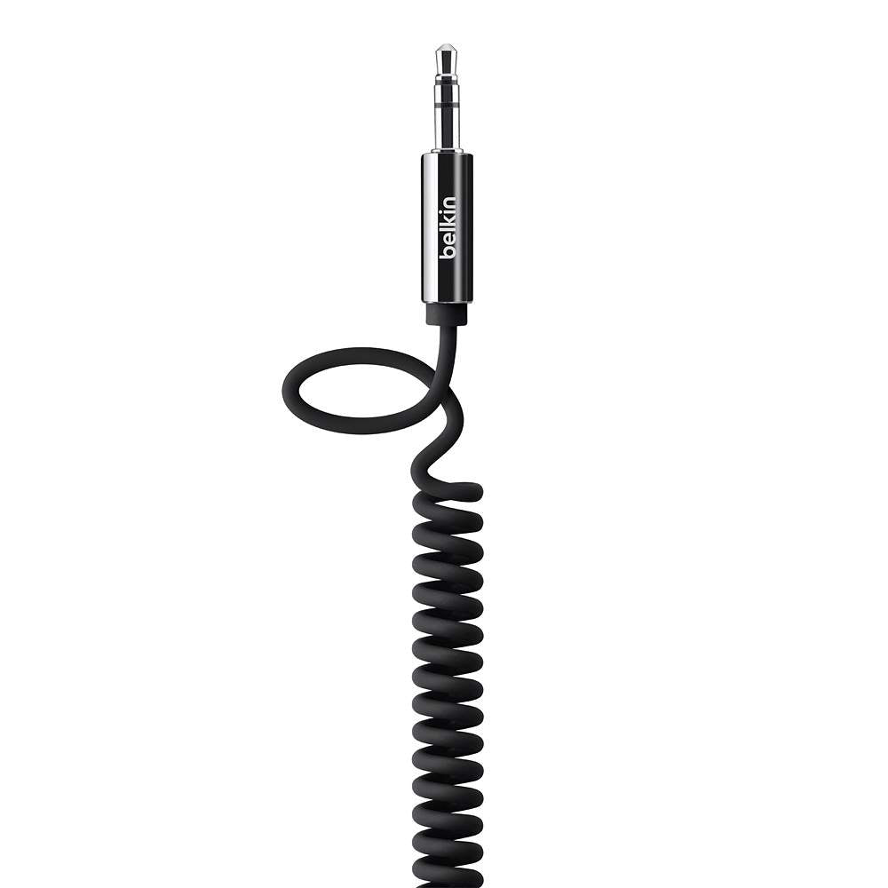 [OPEN BOX] BELKIN Coiled 3.5MM Auxiliary Cable 1.8M - Black