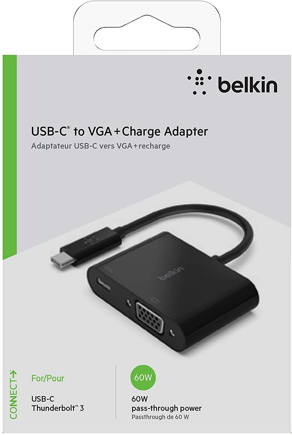 BELKIN USB-C to VGA 60W Power Delivery - Black
