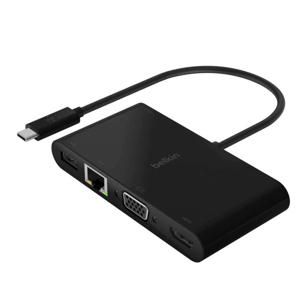 [OPEN BOX] BELKIN USB-C to HDMI, VGA, USB-A and Gigabit Ethernet - Black