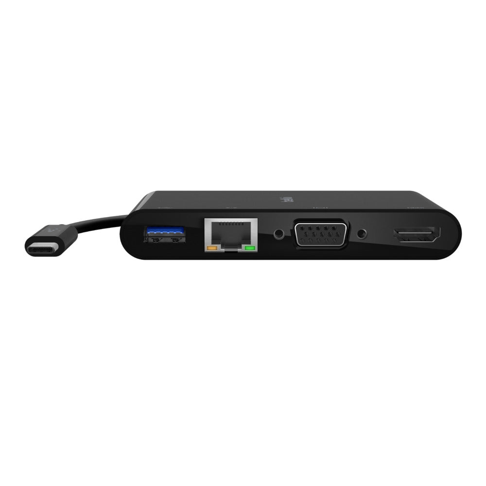 [OPEN BOX] BELKIN USB-C 10cm Cable to HDMI, VGA, DVI and DisplayPort - Black