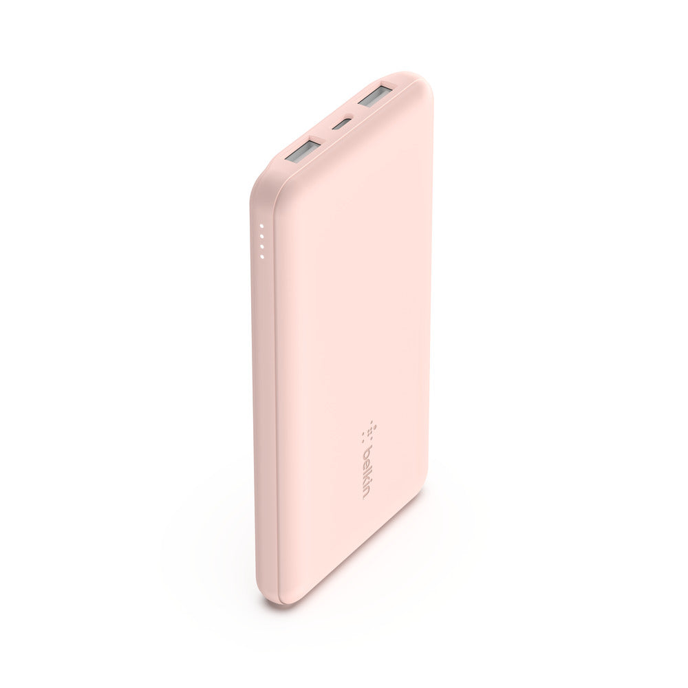 BELKIN BoostCharge Power Bank 10K mAh 15W Quick Charge 2x USB-C, 2x USB-A Ports - Rose Gold