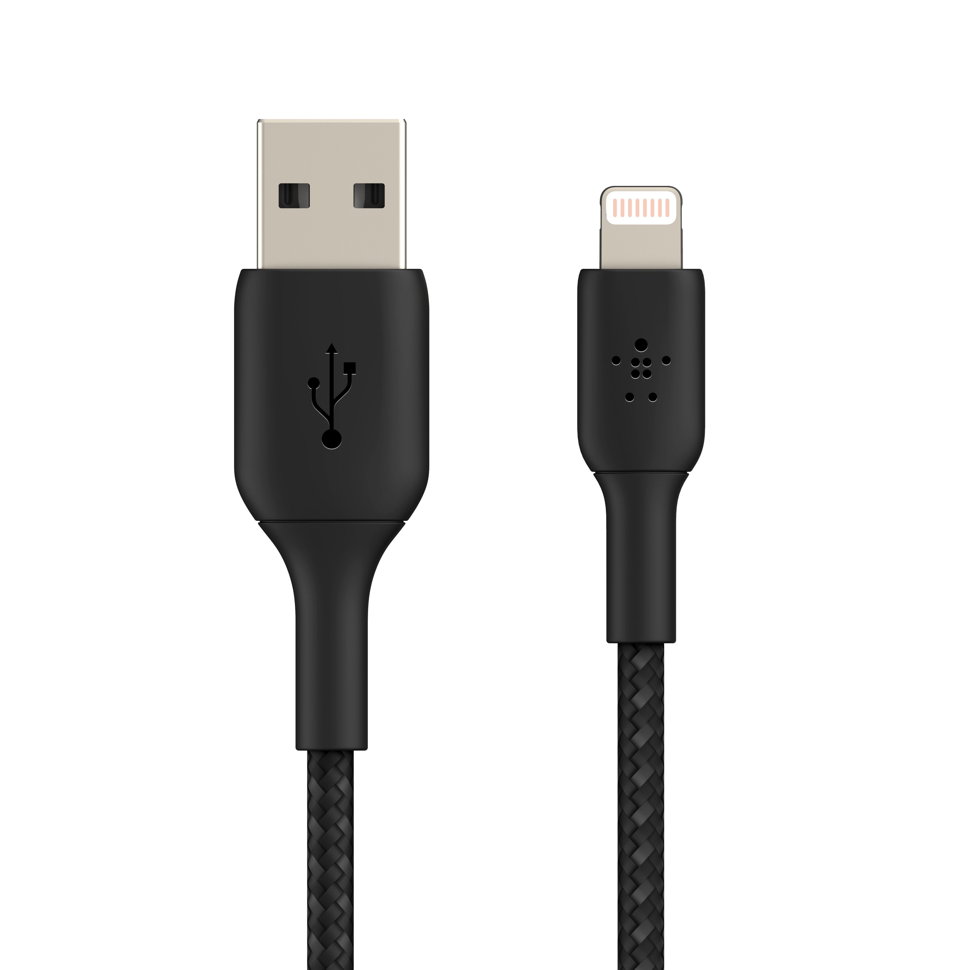 BELKIN Boost Charge USB-A to Lightning Braided Cable 3Meter - Black