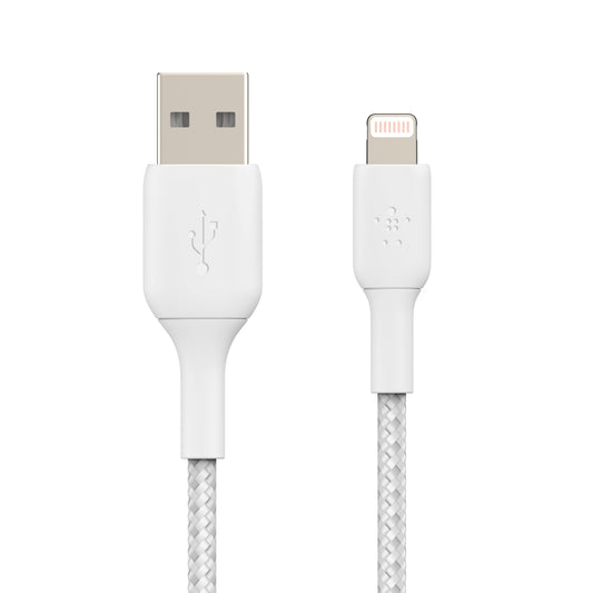 Belkin - Boost Charge USB-A to Lightning Braided Cable 3Meter - White